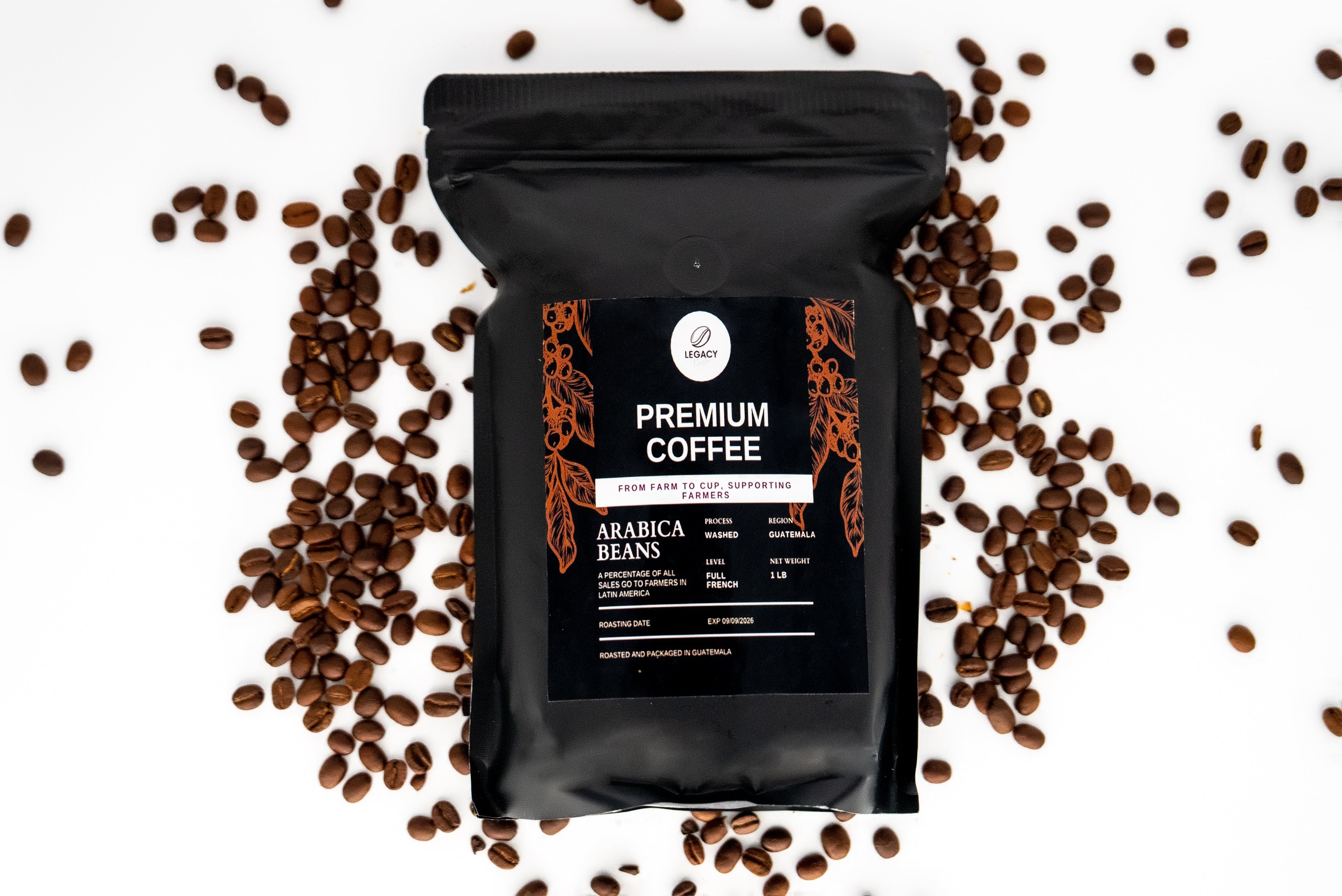 1 LB Full French Roast PREMIUM: Antigua, Guatemala