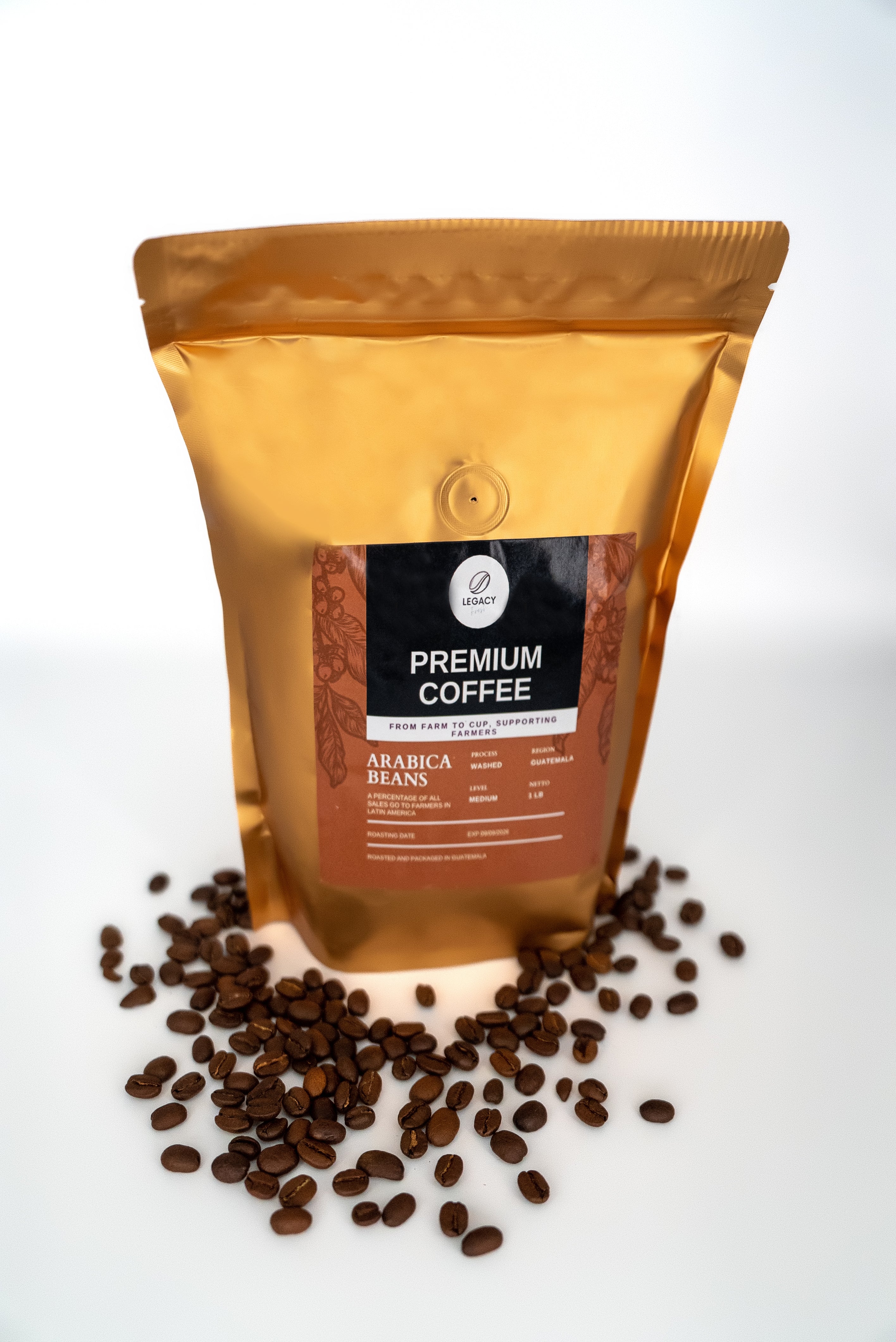 1 LB Medium Roast Whole Beans: Antigua Guatemala