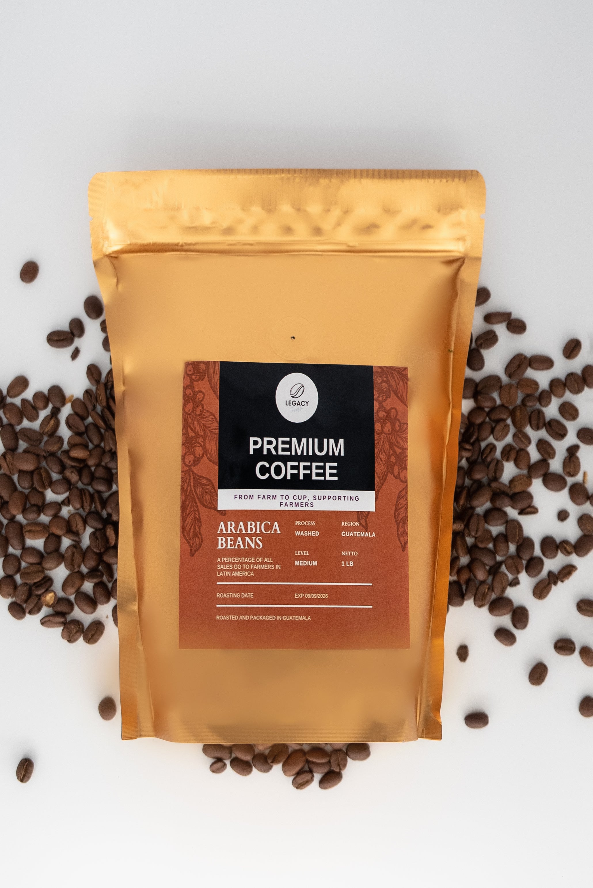 1 LB Medium Roast Whole Beans: Antigua Guatemala